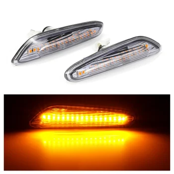 

2Pcs LED Car Light Side Marker Light Flowing Water Indicator Turn Signal Lamp Lights For BMW E90 E91 E92 E93 E60 E87 E82 E61 New