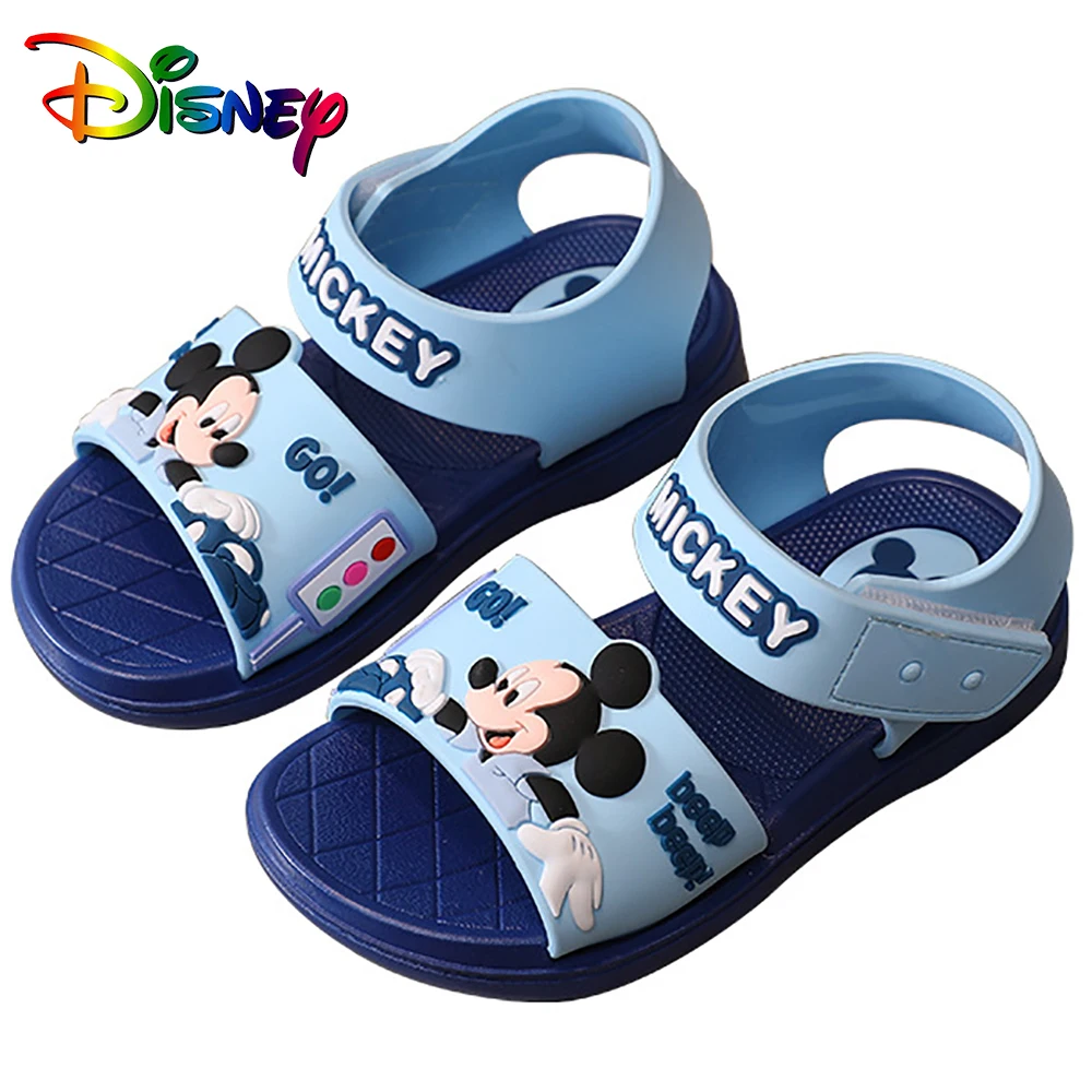 Disney Baby Children Cartoon Mickey Mouse Sandals Kids Casual Nonslip Light Beach Shoes For Boys Summer Breathable Outdoor Flats