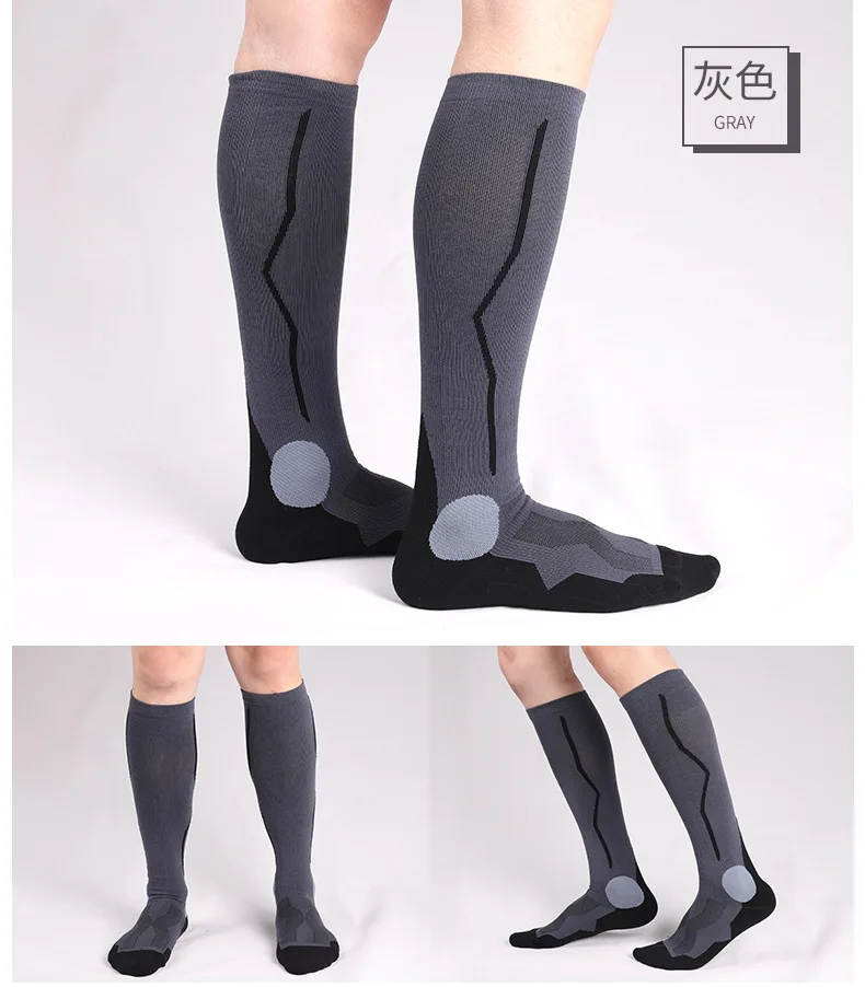 Компрессионные носки для мужчин и женщин с защитой от усталости, махровые носки, дышащие спортивные высококачественные чулки с защитой от трения