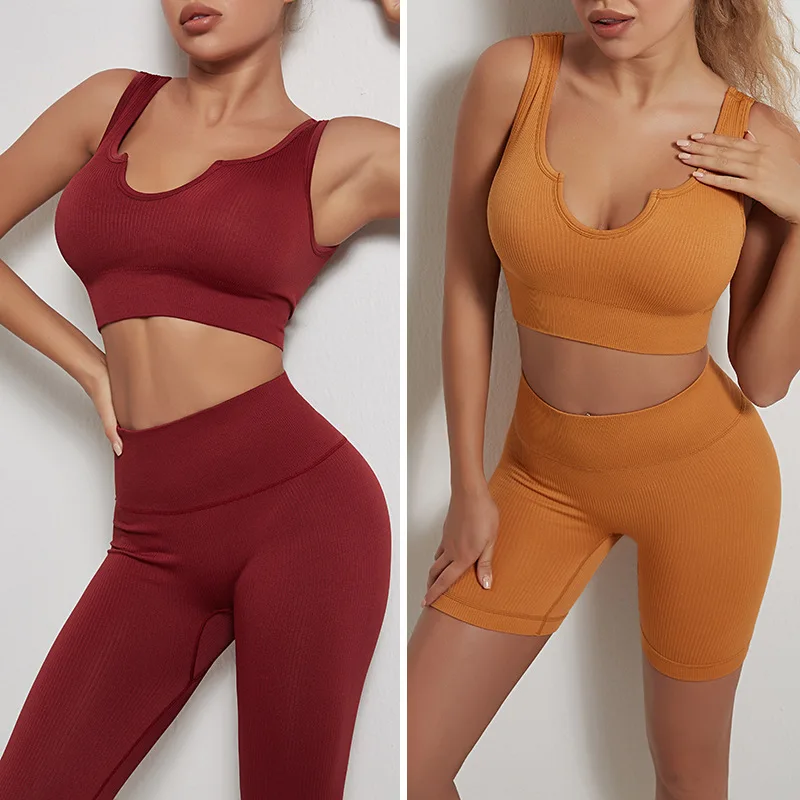 

Женские Бесшовные Леггинсы с эффектом пуш-ап, штаны для фитнеса, костюм для йоги с высокой талией, сексуальный спортивный бюстгальтер с V-образным вырезом, женская одежда для активного отдыха, леггинсы для тренировок