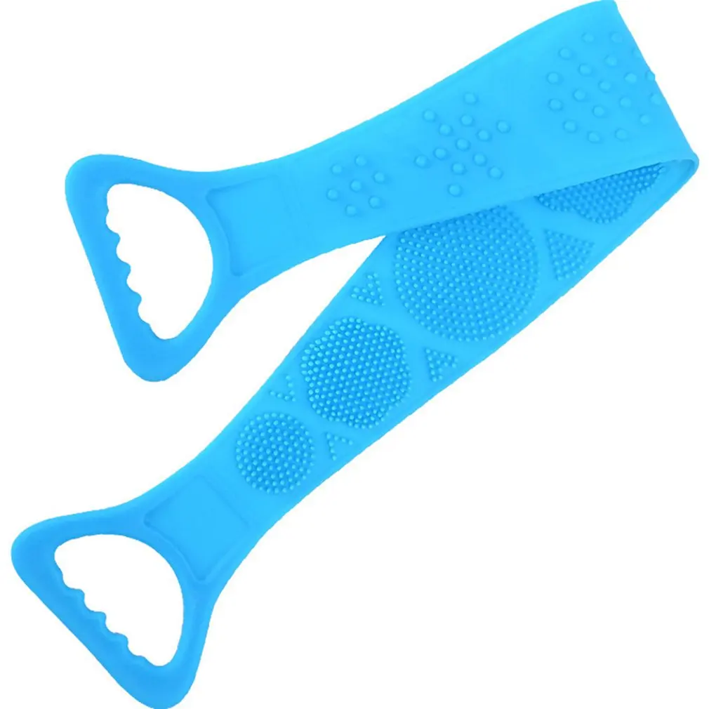 

Universal Tpe Silicone Bath Towel Rubbing Towel Artifact Double-Sided Long Handle Mud Rubbing Massage Bath Skin Clean