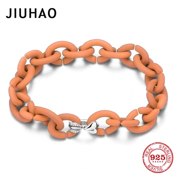 

2020 Fashion Gift Silver orange Hard Rubber Cupid's Arrow Bead Red Charm Bracelet X bracelets For Women Jewelry Gifts