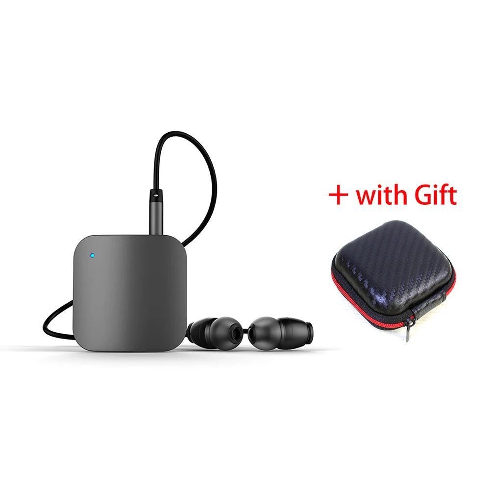 L8 Универсальный спортивный Bluetooth 4,0 телефон беспроводной HiFi воротник клип Bluetooth гарнитура - Цвет: Black box