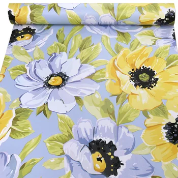 

GLOW4U Self Adhesive Vinyl Floral Flower Wallpaper Cabinets Dresser Drawer Shelf Liner Contact Paper Wall Furniture Sticker