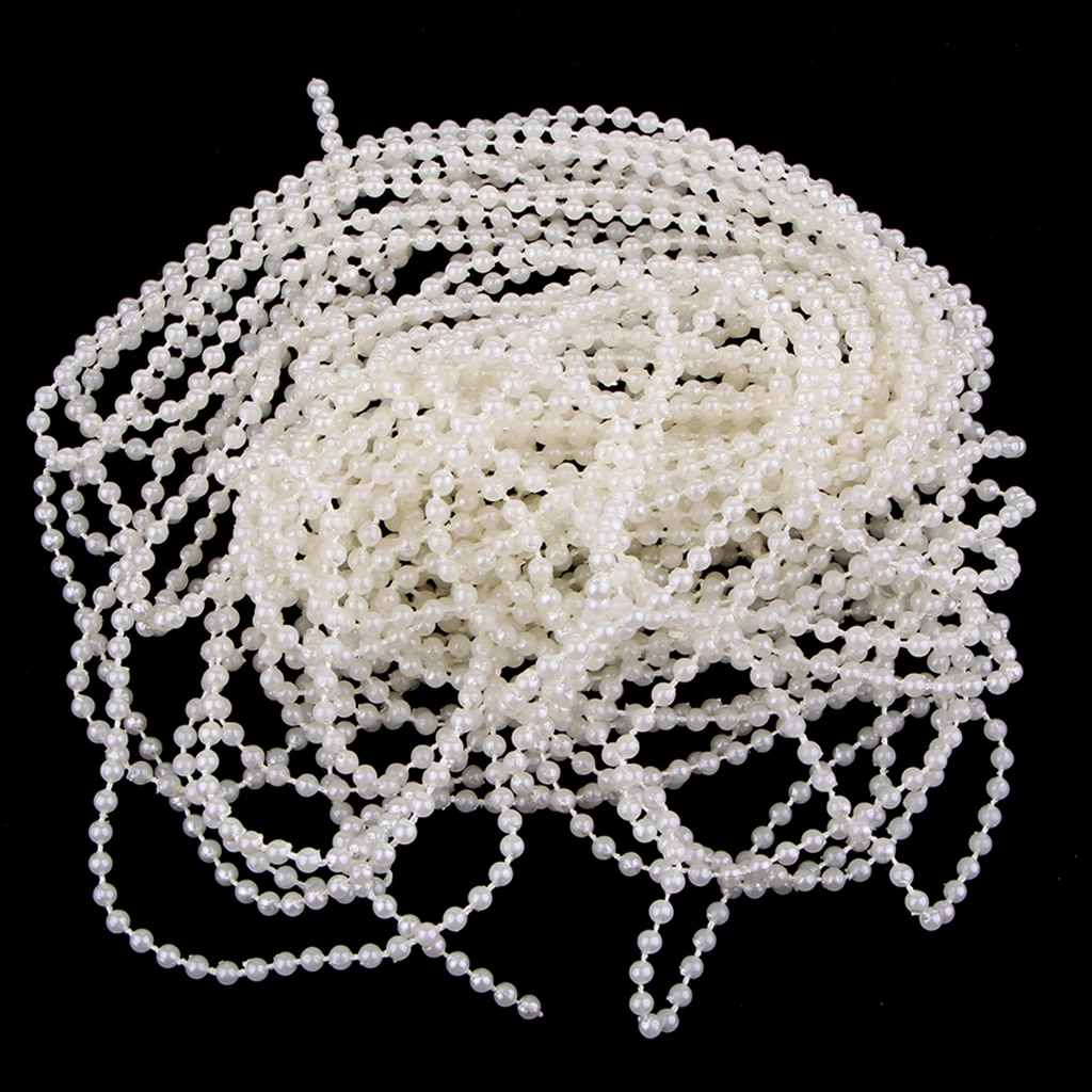 10 Meters 3mm ABS Imitation Pearl Beads Chain Trim for DIY Wedding Party Decoration Jewelry Findings Craft Accessories