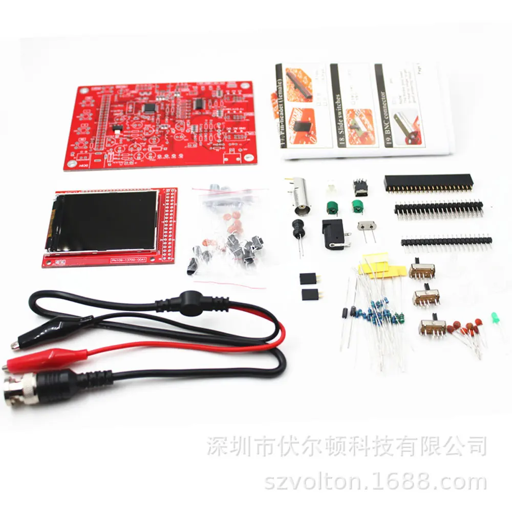 DIY 2," цифровой осциллограф TFT Набор diy части для изготовления электронного диагностического инструмента обучения осциллографа лучшие продажи - Цвет: B
