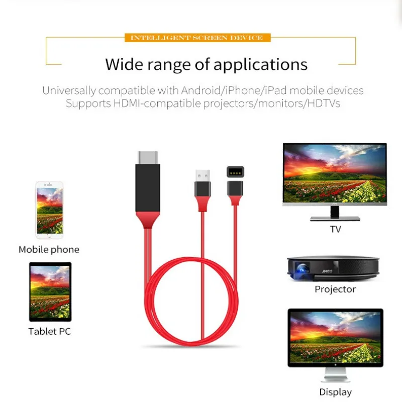 Видео кабель для iPhone для Android HDMI AV адаптер видео кабель для Apple iPad iPhone X 8 7 6 Plus Android к HDTV дропшиппинг