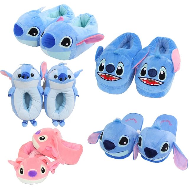 Cute Stitch Lilo Plush Stuffed Slippers for Home Cartoon Winter Shoes Child  Adult Toys Gifts - AliExpress