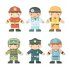 Baby Kids Toys Wooden Bear/Profession Suit Changing Clothes Magnetic Puzzles Set 6 Clothes Jigsaw Box Educational Children 2
