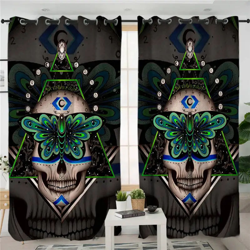 005 1 Piece Mandala by Brizbazaar Curtains For Living Room Black White Flower Kitchen Curtains Vintage Gemstone Curtain Bohemia gardinen - Цвет: 005 1 Piece