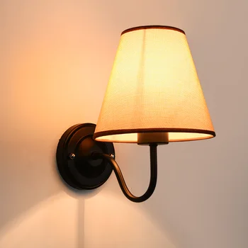 

Creative Nordic clothing wall lamp bedroom bedside lamp simple modern living room aisle light fabric E27 light