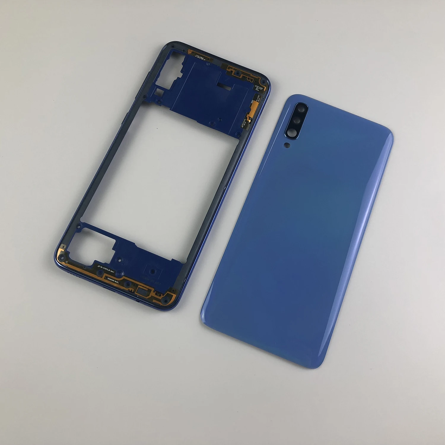 Original For SAMSUNG Galaxy A70 A705 SM-A705F A705DS Housing Middle Frame Plate Bezel+Rear Cover Battery Back Cover+Logo