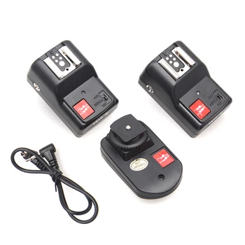 

PT-04GY 4 channels Wireless/Radio Flash Trigger/Transmitter with 2 receivers for Canon Nikon Pentax Olympus DSLR Camera