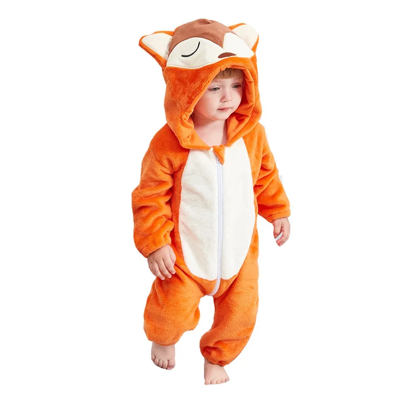Зимняя Милая толстовка с изображением животного для маленьких мальчиков и девочек; комбинезон для новорожденных; Повседневная Верхняя одежда с длинными рукавами; одежда;#9