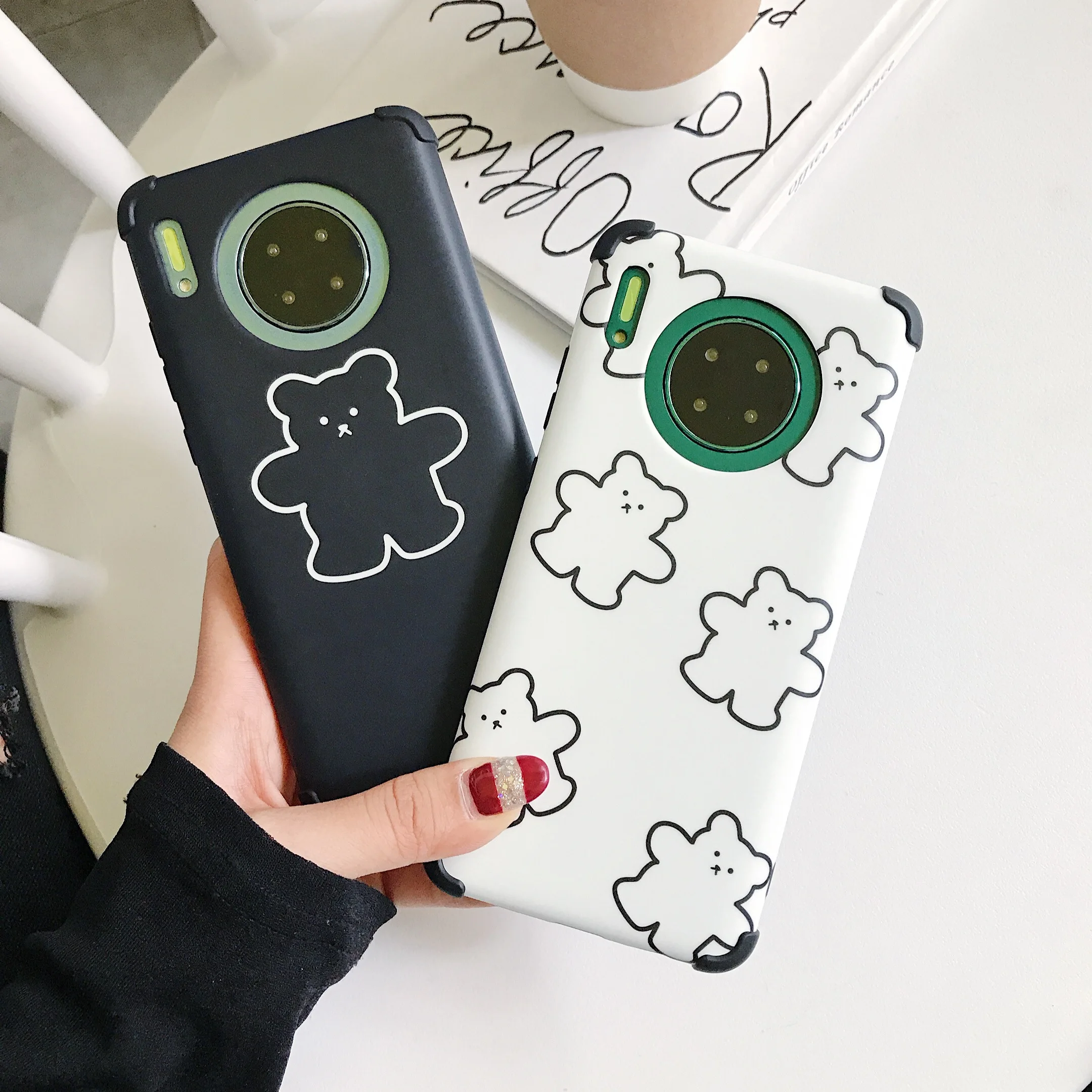 Силиконовый чехол с милым медведем для huawei P30 P20 mate 30 Pro, чехол для huawei Honor 9X20 Pro Nova 3 4 5 Pro Coque