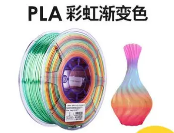 

PLA imitation silk rainbow gradient 3D printer consumables mixed color line FDM material 1.75mm 1KG