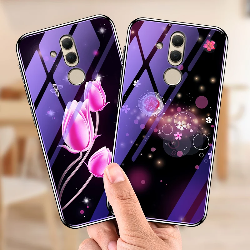 Чехол для huawei mate 20 Lite Maimang 7 чехлов покрытие синий свет роскошный для huawei mate 20 Lite Pro стеклянная крышка Fundas Capa