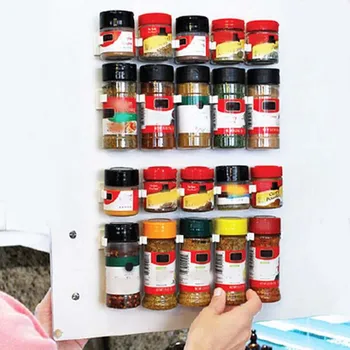 

ORGANBOO 4 stk/set Keukengerei Eenvoudige Fles Clips Opslag Plank Kruiden Fles Plank Keuken Spice Organisator