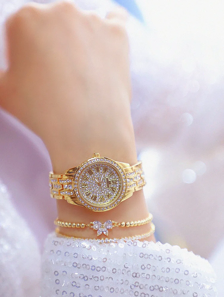 Relógio com brilhante feminino, relógio feminino pulseira