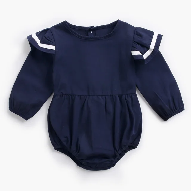 Baby Bodysuit baby clothes autumn and winter plaid 100% cotton male baby long-sleeved shirt jumpsuit baby romper newborn onesies BRW8157-NV