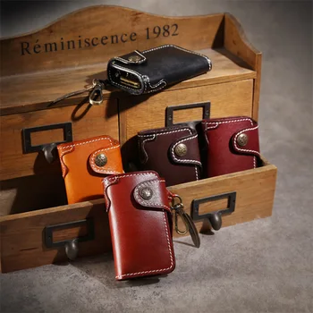 

Retro Men's and Women's Key Bag with Card Position Original Manual Key Bag