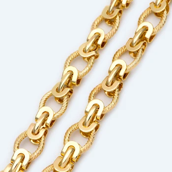

Gold Chunky Cable Chains, Oval Link Size 10x13.5mm, KC Gold plated Iron, Large Heavy Thick Bracelet Chains (#LK-389)/ 1 Meter