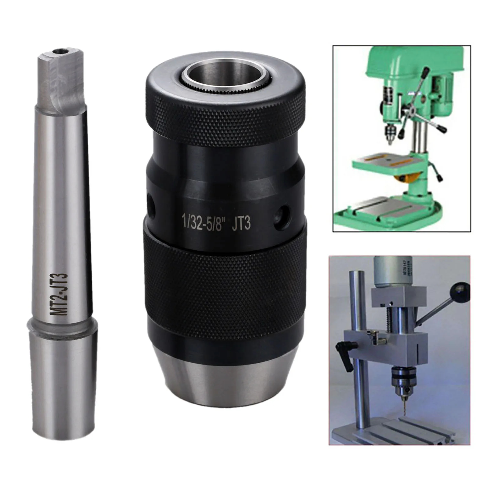 DRELD 1/32 5/" JT3 Pro-серия БЕСКЛЮЧЕВОЙ патрон для дрели с JT3-2MT Tang адаптер MT2 для фрезерные станки сверлильный пресс