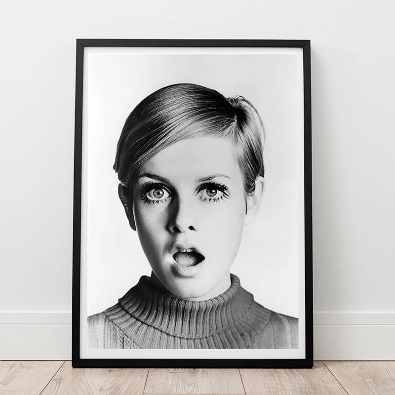 Fashion-Pop-Girl-Poster-Black-and-White-Photograph-Print-Nordic-Fashion-Girl-Portrait-Canvas-Painting-Wall (2)
