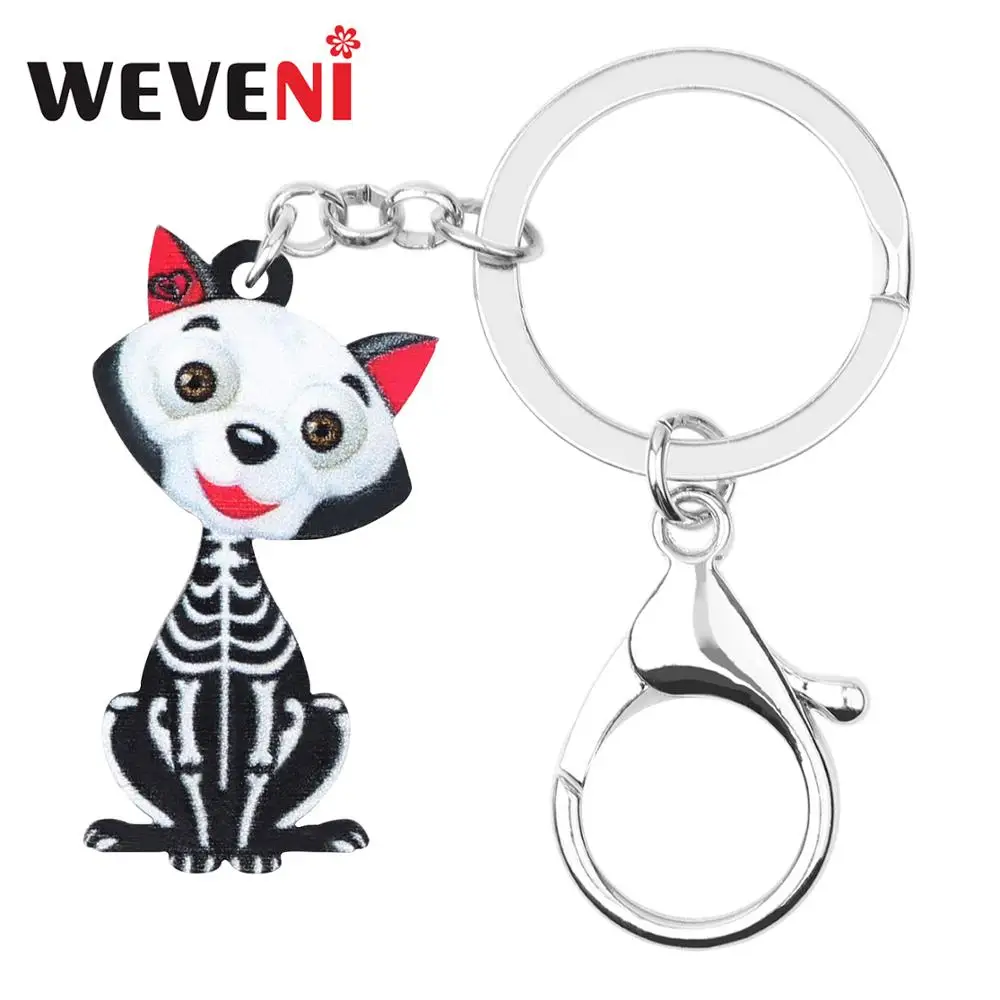 WEVENI акриловая искусственная кошка кошелек для автомобиля брелок женский подарок