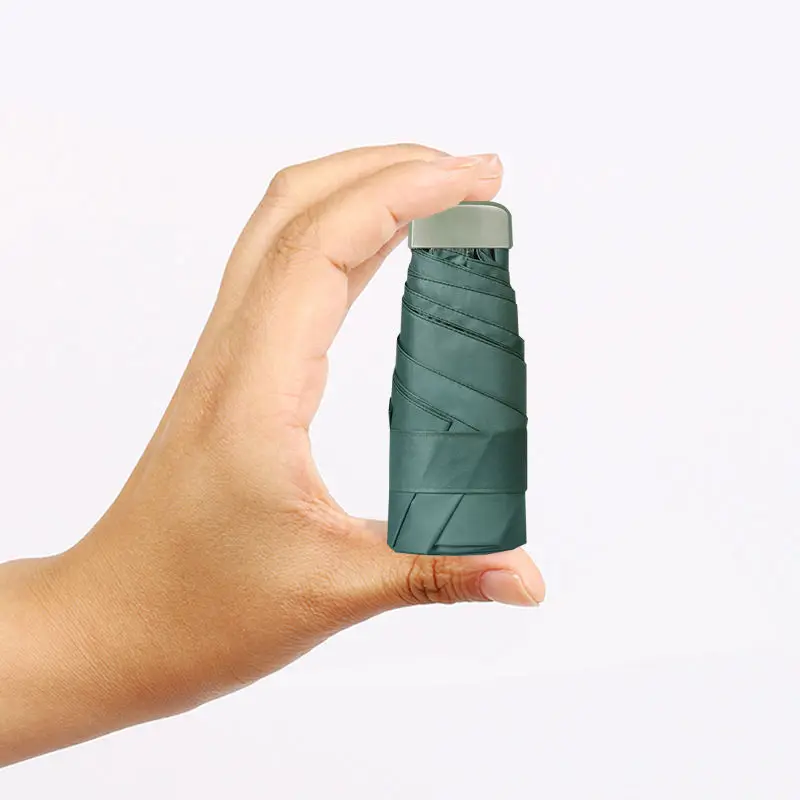 

1PC Mini Umbrella Ultra Light Small Sun Umbrella Sun Umbrella Female Black Glue Sunscreen Anti-UV Pocket Dual-use Sun Umbrella