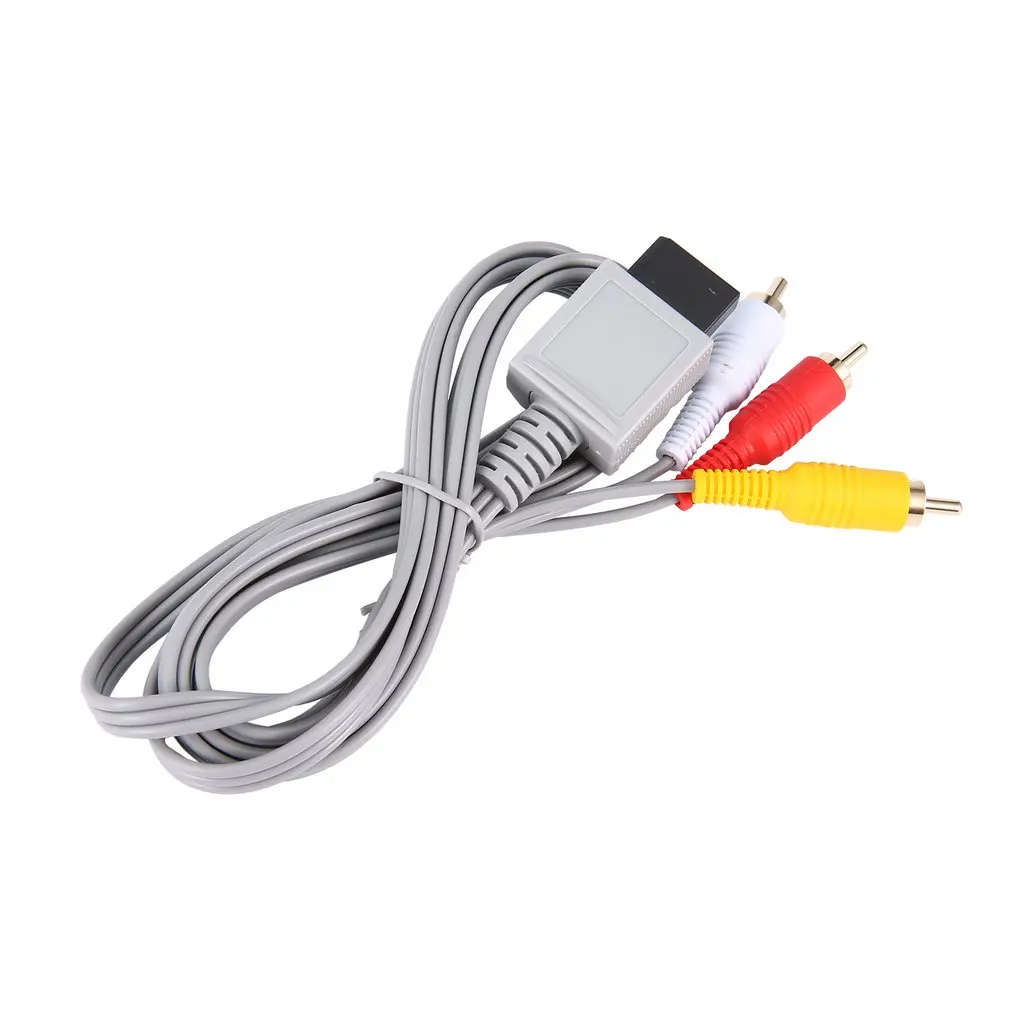 1 8 метров позолоченный Аудио Видео AV композитный 3 RCA кабель для Nintendo Wii |