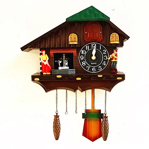 Идеи, антикварные настенные часы, новые европейские часы с огурцом, пение птиц, настенный Декор для дома,, товары в подарок