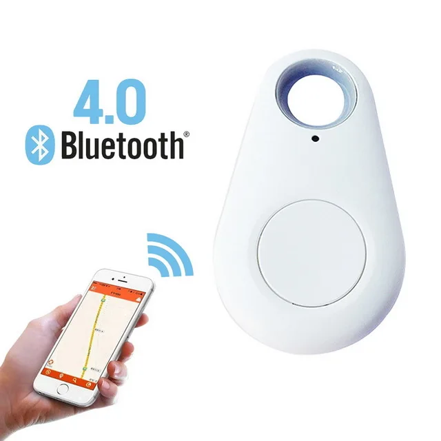 Умный Bluetooth трекер для домашних животных, gps камера, локатор для собак, портативный сигнальный трекер для ключей, сумка, подвеска - Цвет: White