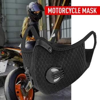 

1pcs Cycling Face Mask Filter Anit-fog Anit-pollution Breathable PM2.5 Activ Carbon Respirator Sports Bike Dust Mask In Stock