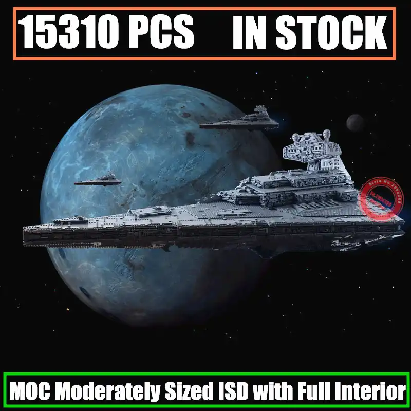 15310pcs Moc 9018 Kaiser Star Destroyer Massig Grosse Isd