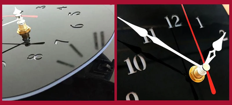 Wall Clocks Quiet Scan Movement Clock Watch Acrylic Mirror Stickers Home Decoration Horloge Quartz clocks Living Room Decoration