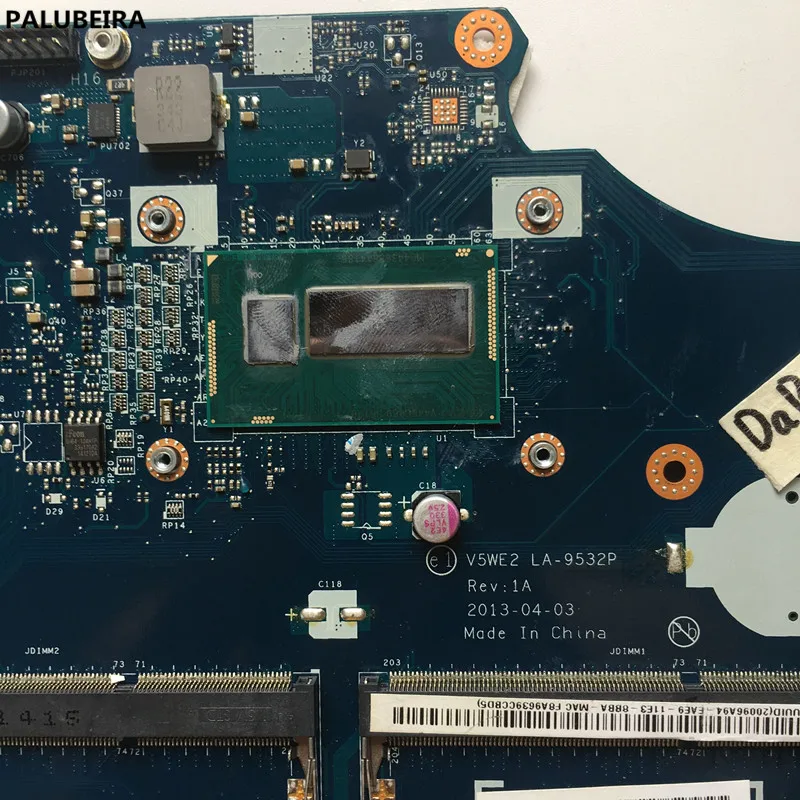 PALUBEIRA ноутбук материнская плата для Acer aspire E1-572 E1-532 основная плата NBMFM1100E V5WE2 LA-9532P 2957U Процессор DDR3L тестирование