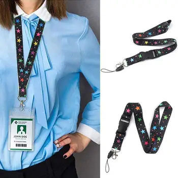 

Colorful Star Lanyard, Buckle Type Lanyard U Disk Camera Card Id Key Anti-lost B8O2