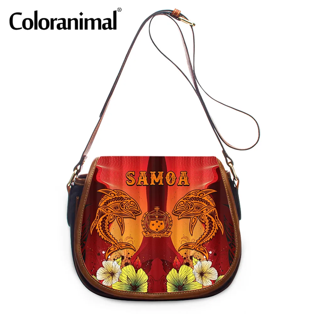 Coloranimal New Fashion Samoa Tribal Tuna Fish Printed Ladies Crossbody