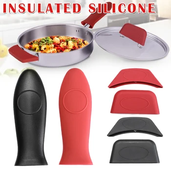

1 Set Silicone Hot Handle Holder Non Slip for Cast Iron Skillet Frying Pans Griddle HY99
