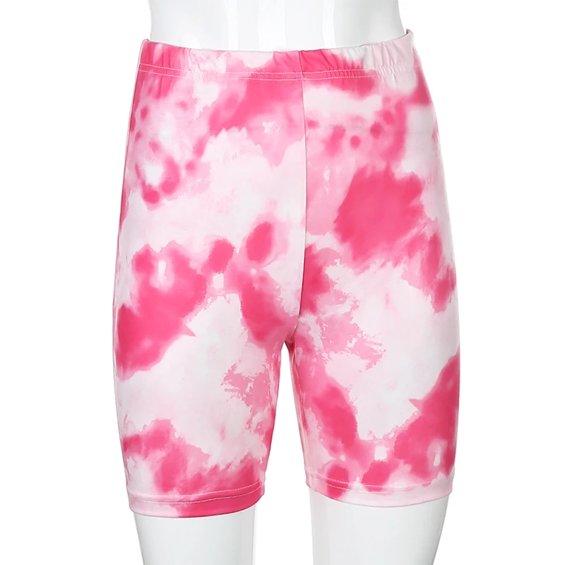 Darlingaga Casual Tie Dye Two Piece Set Women Tracksuit Fashion Summer Top and Biker Shorts Matching Sets Outfits Sportswear New