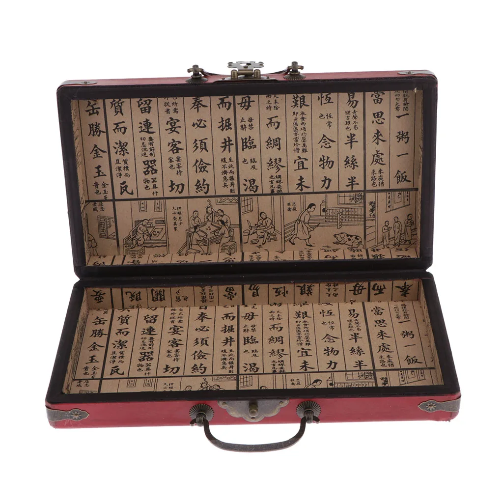 

Wood Desktop Organizer Storage Box, Vintage Chinese Style Dragon Pattern Box for Jewelry, Coins, Toys and Other Trinkets Holder