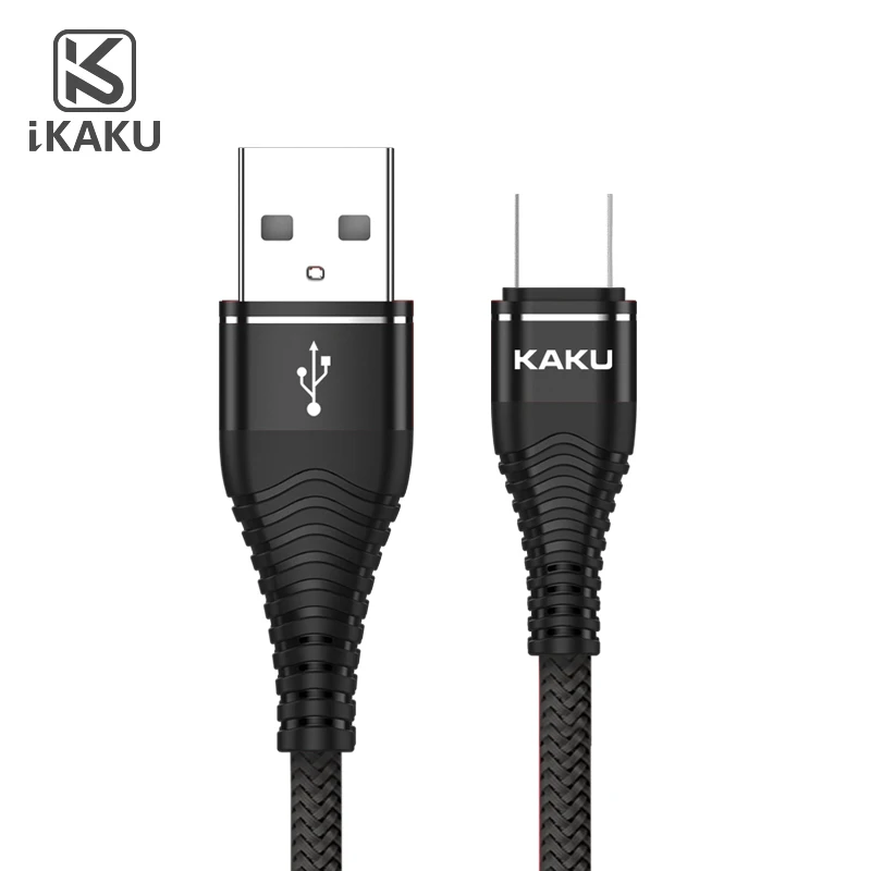 Каку 2.8A usb type C кабель для телефона Быстрая зарядка type C зарядное устройство шнур для samsung Galaxy S10 S9 S8 Note 9 8 пикселей 3 - Цвет: Черный