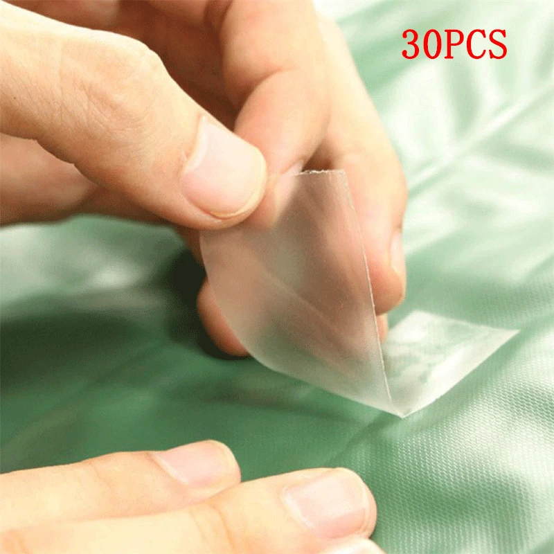 30PCS Swimming Float Repair Patch PVC Pool Inflatable Toy Repair Tape Clear Swimming Ring Air Dinghies Adhesives Accessories