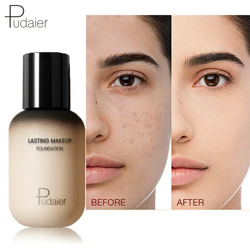 

Pudaier 40ml Matte Makeup Foundation Cream Professional Concealing Base Liquid Foundation Face Concealer Long-lasting Cosmetic