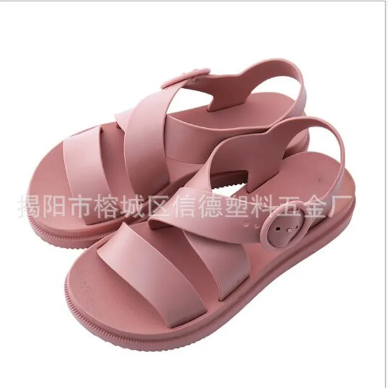 

Flat Sandals Women Shoes Gladiator Open Toe Buckle Soft Jelly Sandals Female Casual Women's Flat Platform Beach Shoes