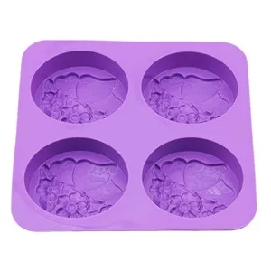 Фиолетовый DIY силиконовая форма для выпечки в форме цветка ручной работы мыло формы шоколада торт формочка, Инструменты для декорирования Еда силикона выпечки инструменты - Цвет: Purple