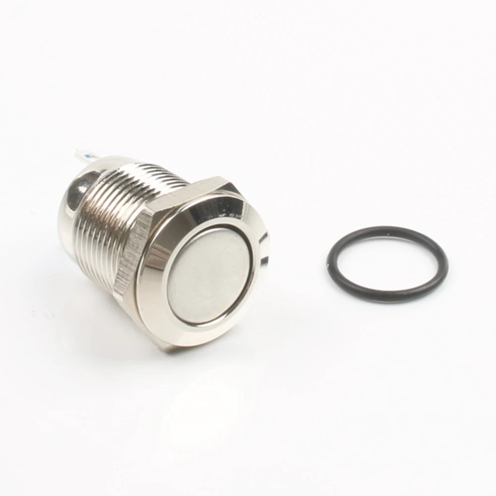 12mm Waterproof Momentary Round Stainless Steel Metal Push Button Switch ^VRDUK 