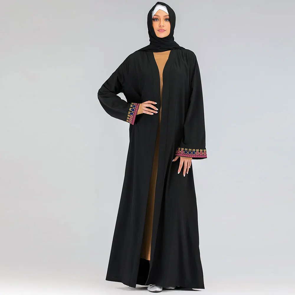 Abaya Дубай роскошное платье Абая для женщин гамис мусульманский Wanita марокканский кафтан халат Musulmane Femme вышитые Исламская одежда