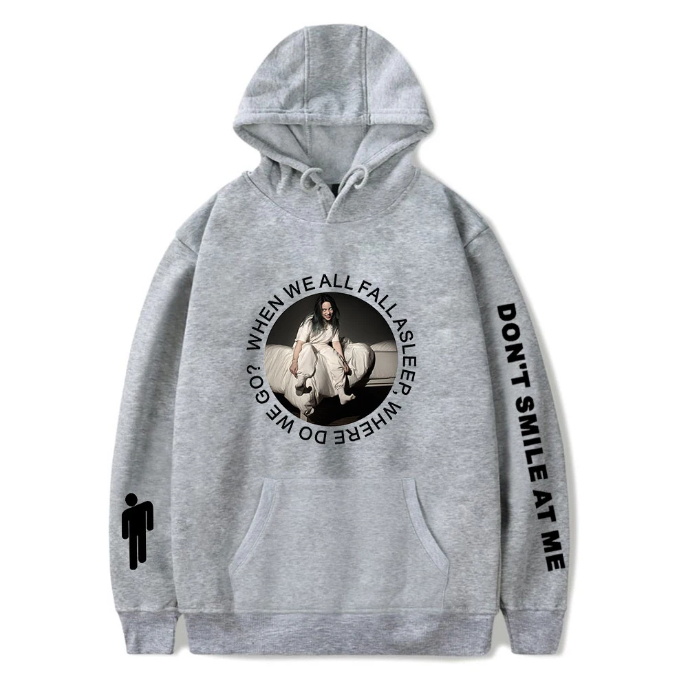 Billie Eilish модные толстовки с принтом женские/мужские толстовки с капюшоном и длинным рукавом горячая распродажа Новые повседневные трендовые уличные толстовки с капюшоном